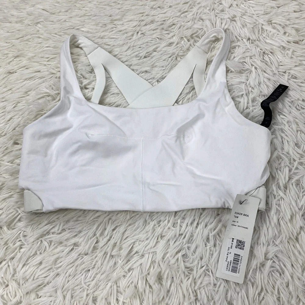 NWT Lululemon Esker Bra *lululemon lab SeaWheeze White Nimbus